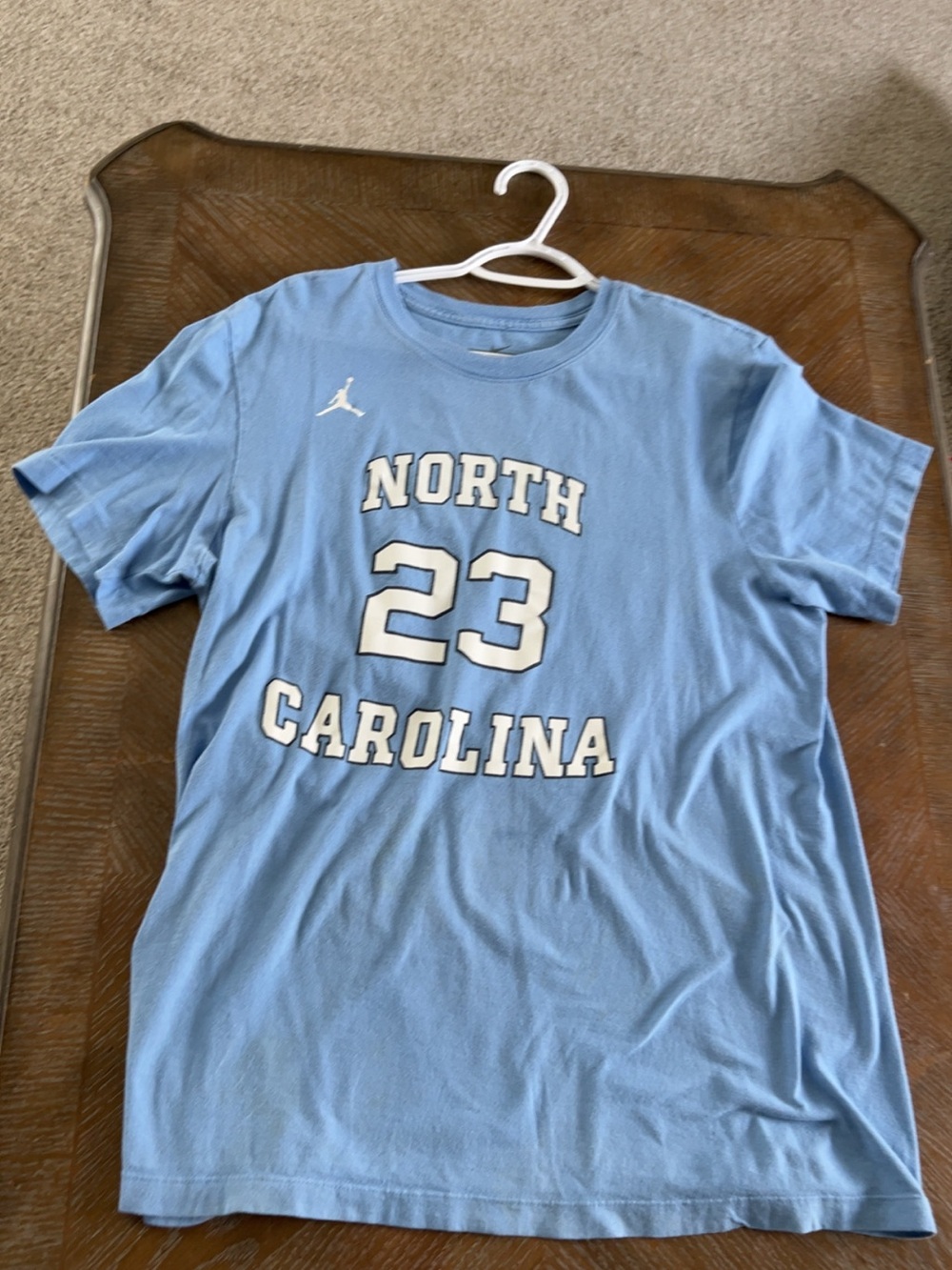 Jordan Light Blue North Carolina 23 Short Sleeve Tee